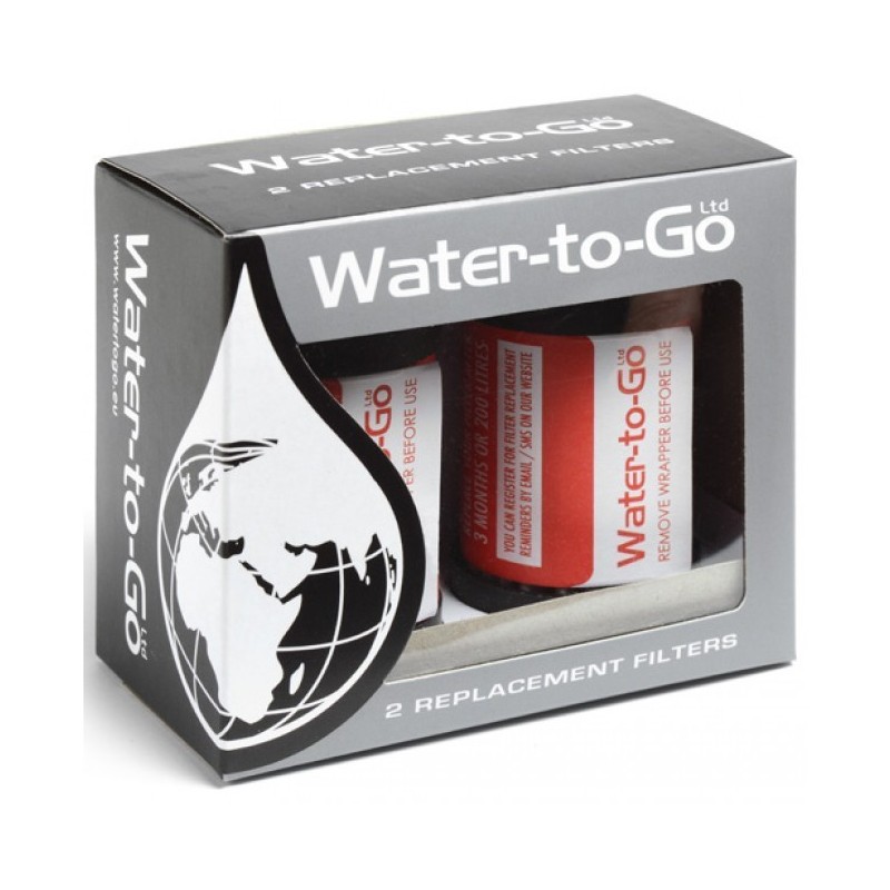 Water-To-Go - Lot 2 filtres rechange gourde Outdoor