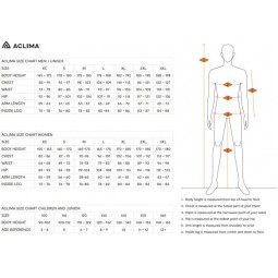 Aclima - Guides des tailles - Size Chart